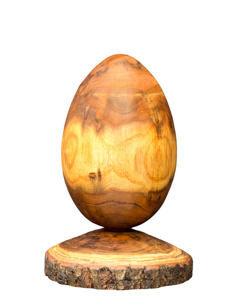 Huevo de madera de acacia
 - Foto, Imagen