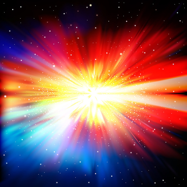 fundo abstrato com estrelas e supernova - Vetor, Imagem