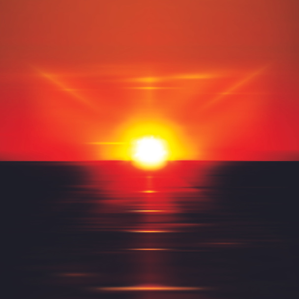 абстрактний фон з хмарами і океанським схід сонця
 - Вектор, зображення