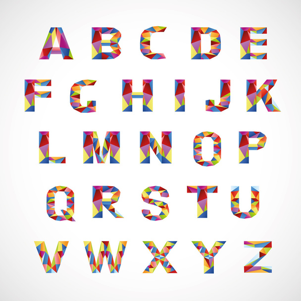 δημιουργικό αλφάβητο πολύχρωμο σύνολο - Διάνυσμα, εικόνα