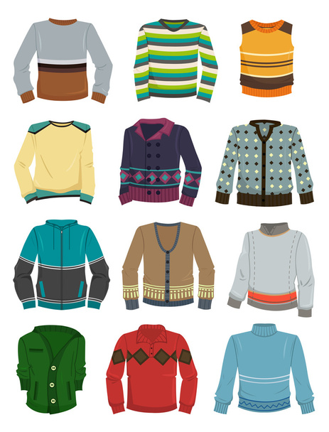 Men's sweaters - Vector, Image