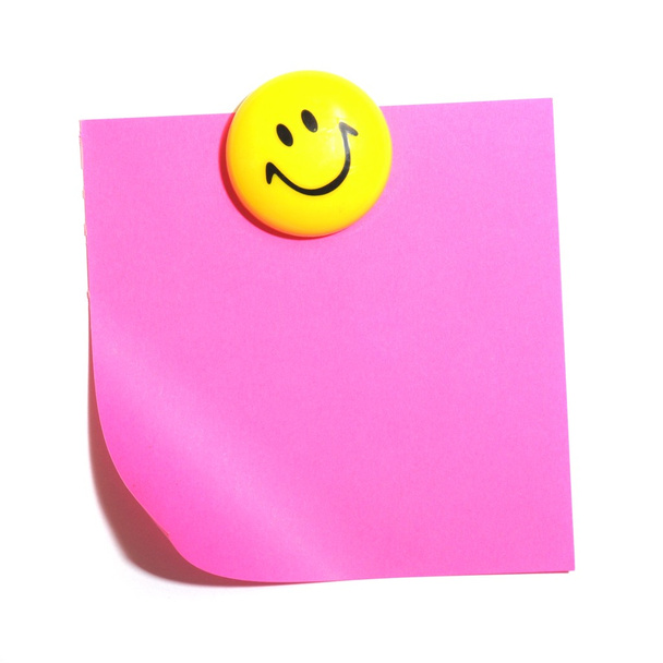 Smiley-Gesicht und leeres Papier - Foto, Bild
