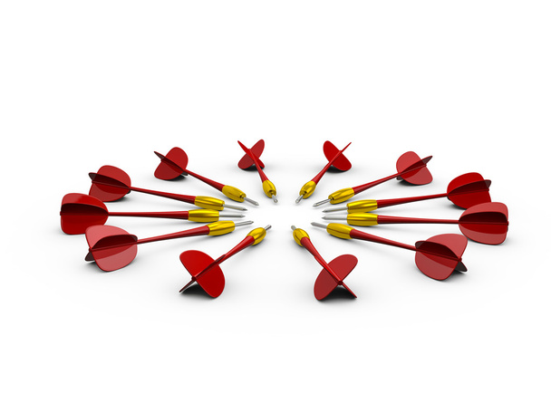 Group of Red Dart Arrows - Fotó, kép