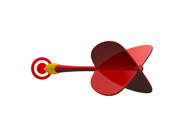 Red Arrow with Target - Φωτογραφία, εικόνα