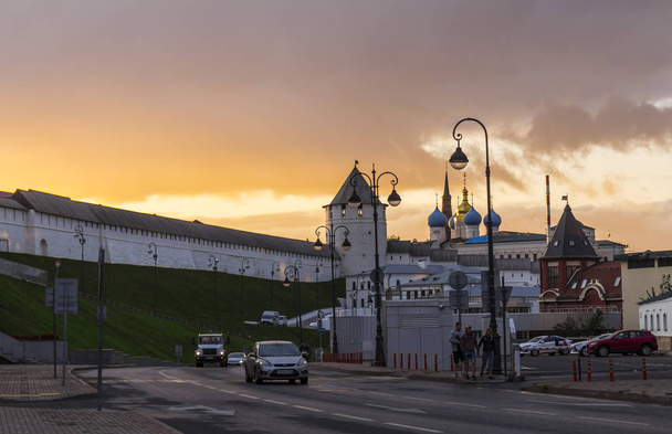 Beautiful sunset in Kazan kremlin - 写真・画像