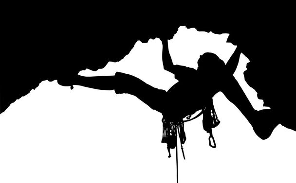 силует альпініста
 - Вектор, зображення