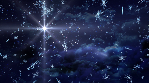 Star and snowflake for Christmas theme - Footage, Video