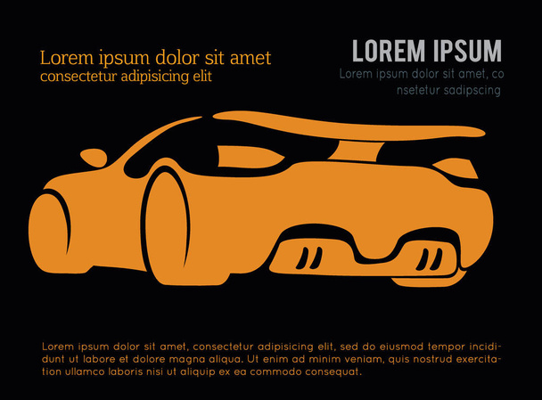 抽象的な車のデザインコンセプト自動車ベクトルロゴデザインtempla - ベクター画像