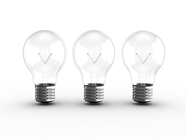 Transparent Light Bulb Group - Foto, afbeelding