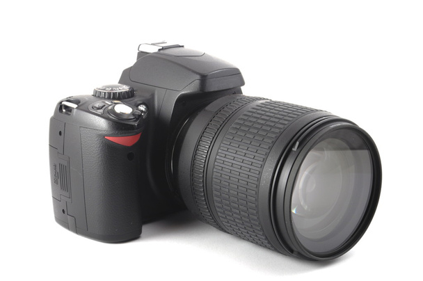 Чёрная DSLR-камера
 - Фото, изображение