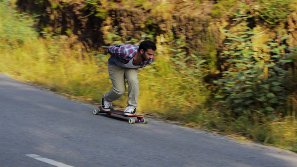 Skateboarding-Training bergab - Filmmaterial, Video