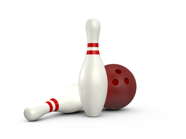 Bowling Pins and Ball - Zdjęcie, obraz