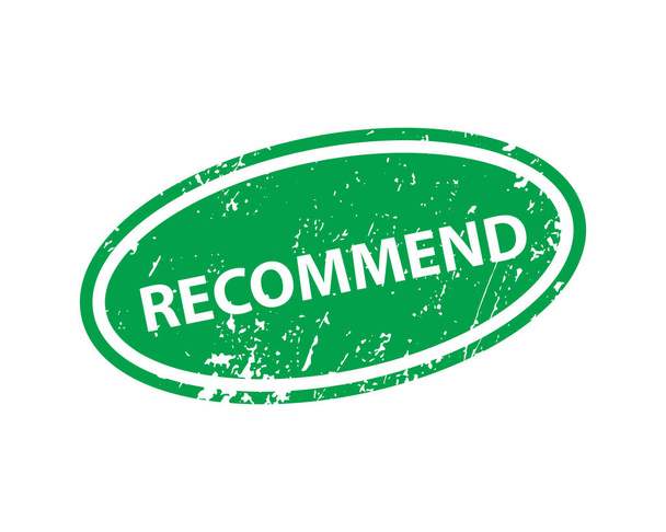 Recommend sign sticker. Stamp vector texture. - Vector, Image