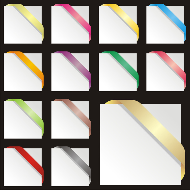 izolované barevné stužky - Vektor, obrázek