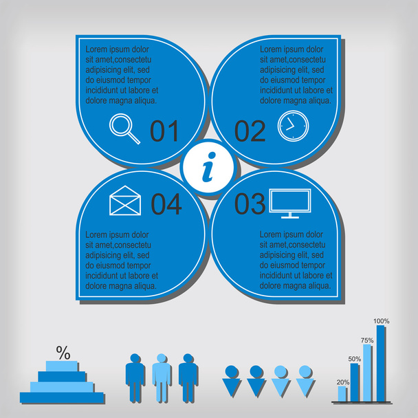 Business infographic template - Vector, afbeelding