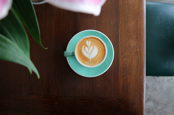 hot cofffee or latte coffee - Φωτογραφία, εικόνα