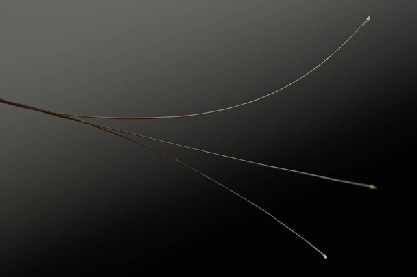 Drie menselijke donkere haren - Foto, afbeelding