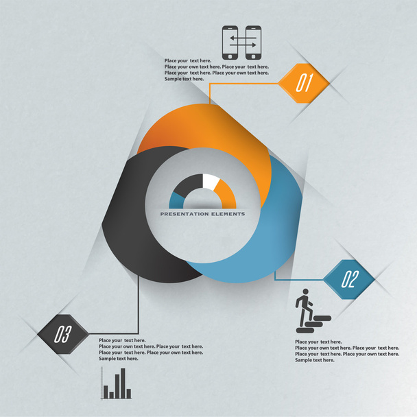 Infographics circles illustration. Business diagram. - Vetor, Imagem
