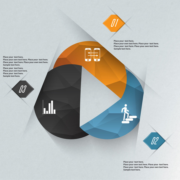 Infographics circles illustration. Business diagram. - Διάνυσμα, εικόνα