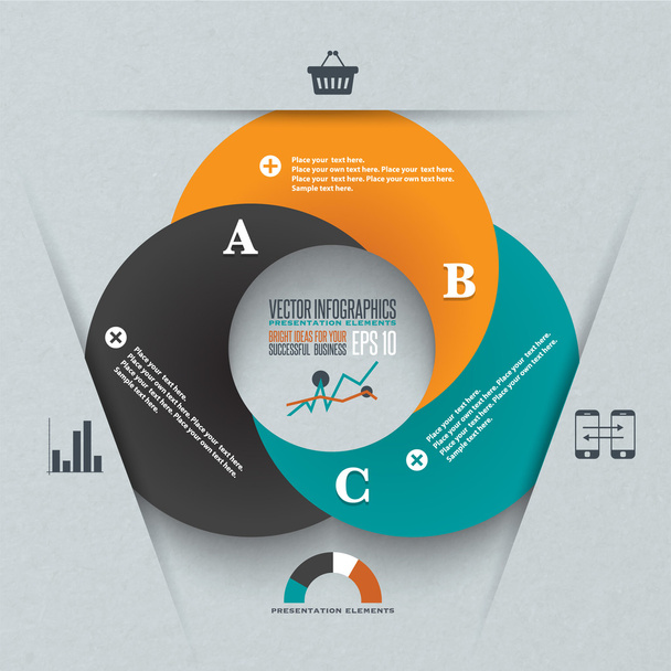 Infographics circles illustration. Business diagram. - Вектор,изображение
