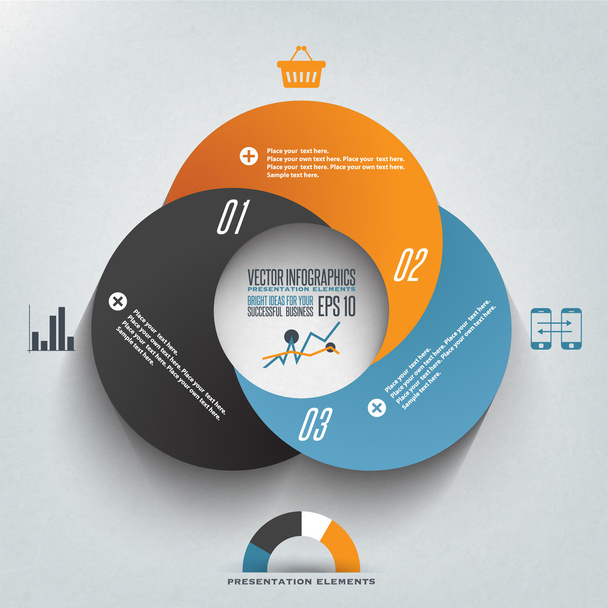 Infographics circles illustration. Business diagram. - Vector, afbeelding