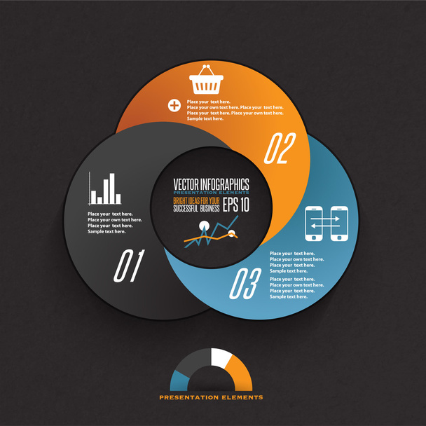 Infographics circles illustration. Business diagram. - Vektör, Görsel