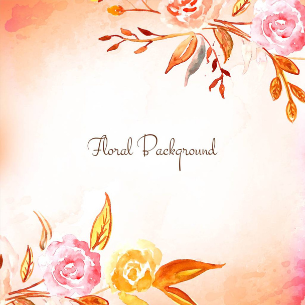 Abstract watercolor flower decorative background - Vector, Image