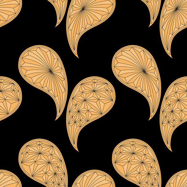 Seamless pattern based on traditional Asian elements Paisley - Vecteur, image