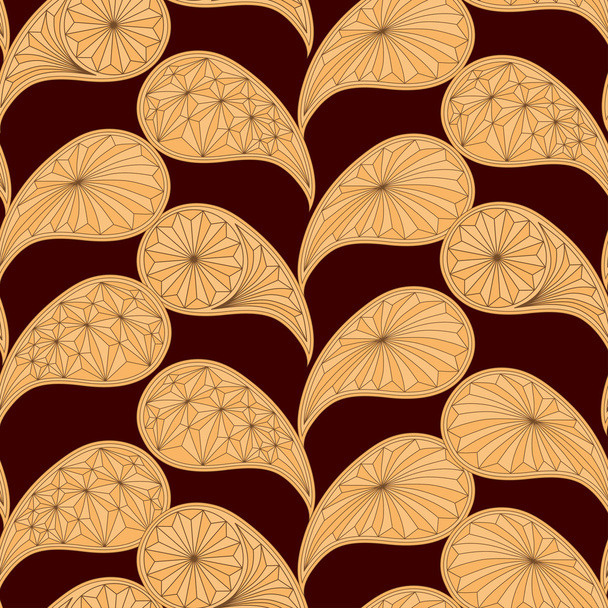 Seamless pattern based on traditional Asian elements Paisley - Vector, imagen