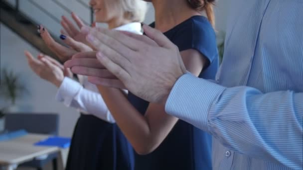 Business partners hands applauding at meeting - Felvétel, videó