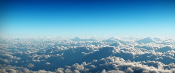 Cloudscape in breedbeeld - Foto, afbeelding