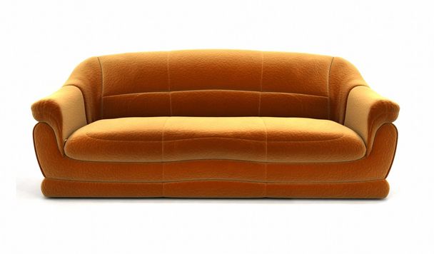 sofá aislado en blanco - Foto, Imagen