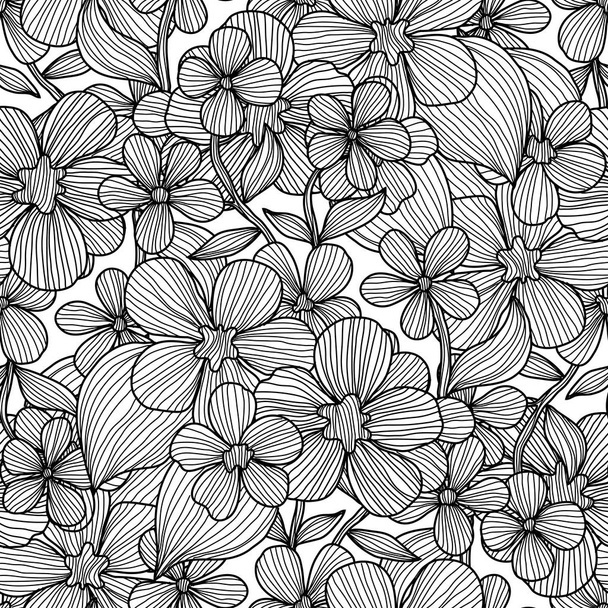 floral seamless pattern - Vektor, obrázek
