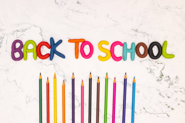 Back to school - School supplies on the desk  - Zdjęcie, obraz
