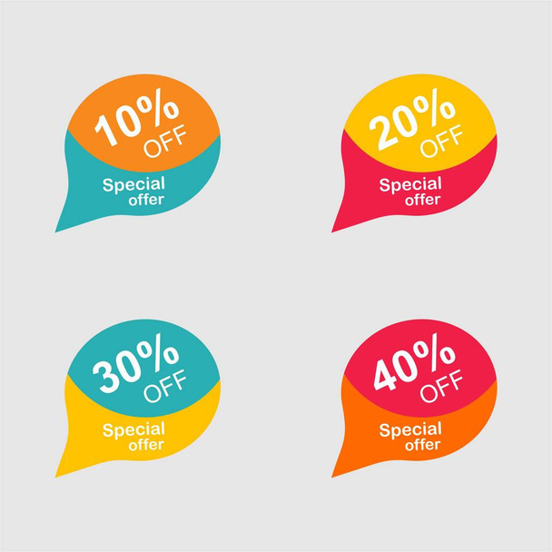 Speciale aanbieding verkoop tag Discount symbool Retail sticker teken prijs geïsoleerde moderne grafische stijl vector-vector - Vector, afbeelding