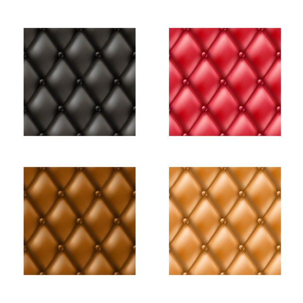 Leather sofa pattern set - Vector, Image