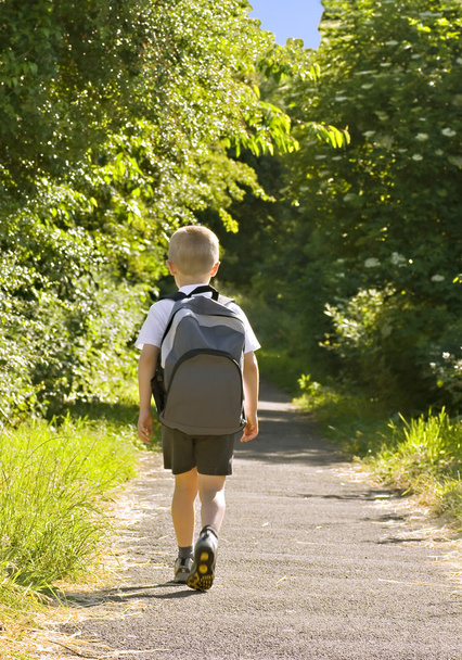 Young boy wearing a backpack - Photo, Image