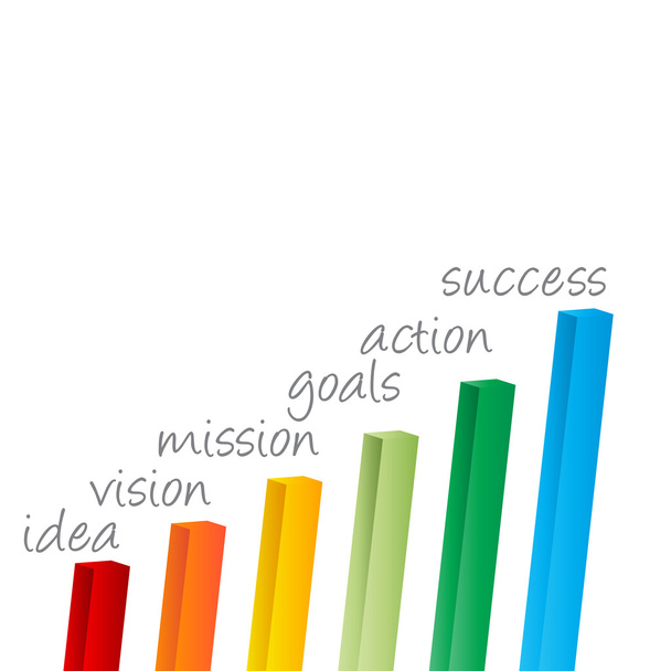 Pasos hacia el éxito - Vector, Imagen