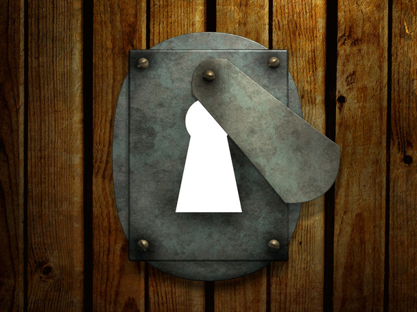 Retro keyhole - Фото, изображение