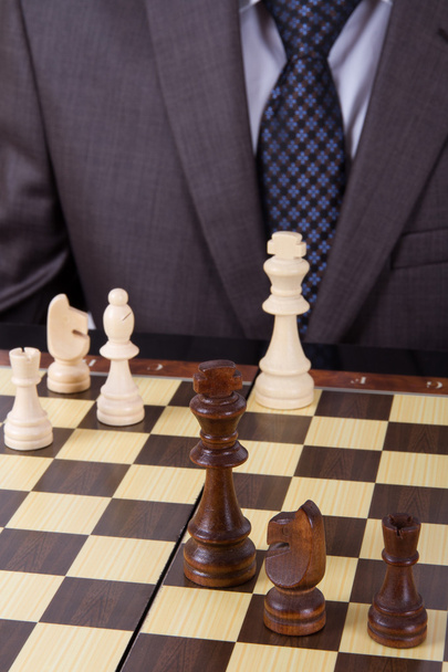 Businessman Playing Chess - Photo, Image