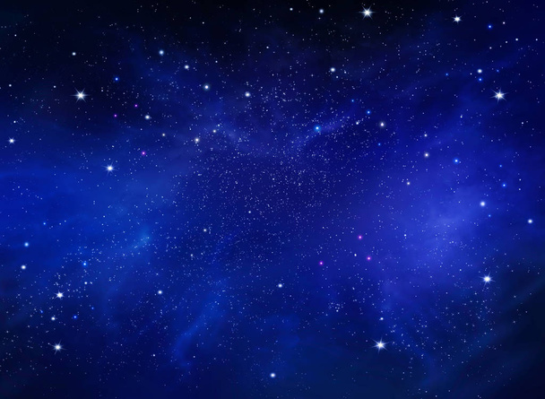 Deep space. Night sky, abstract blue background - Photo, Image