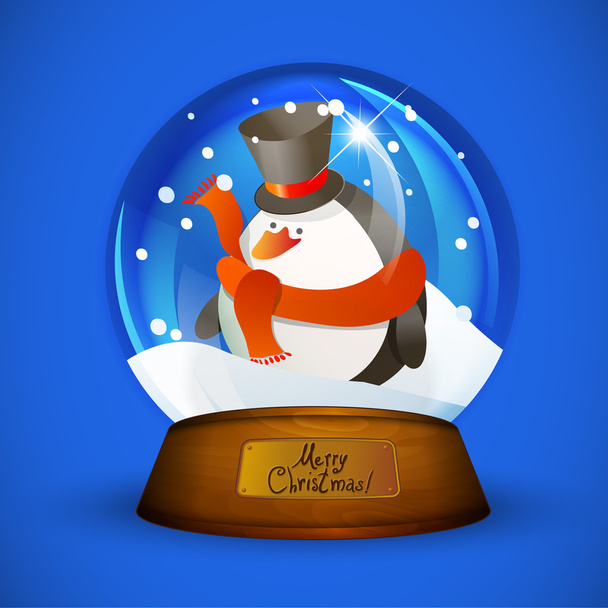 Boule à neige de Noël avec pingouin
 - Vecteur, image