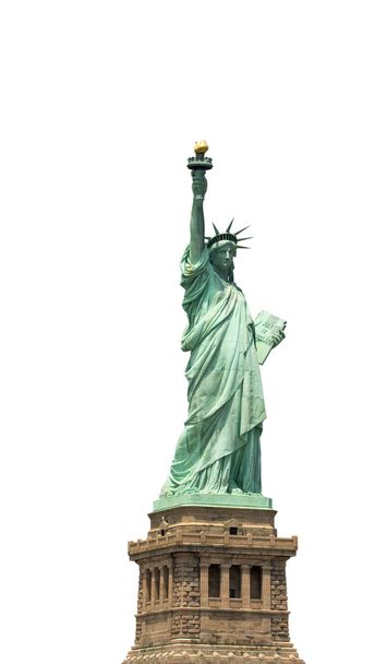 το άγαλμα της ελευθερίας στην πόλη της Νέας Υόρκης. Αμερικάνικο σύμβολο, απομόνωση - Φωτογραφία, εικόνα