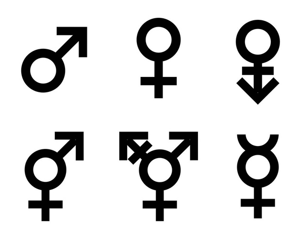 Гендерный символ на белом фоне
 - Вектор,изображение