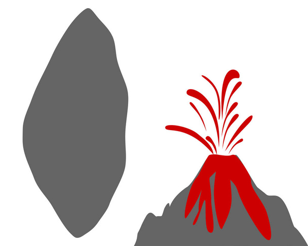 Карта Тонга с вулканом
  - Вектор,изображение