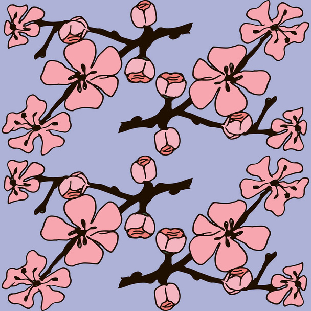 Seamless vector floral pattern - Photo, Image