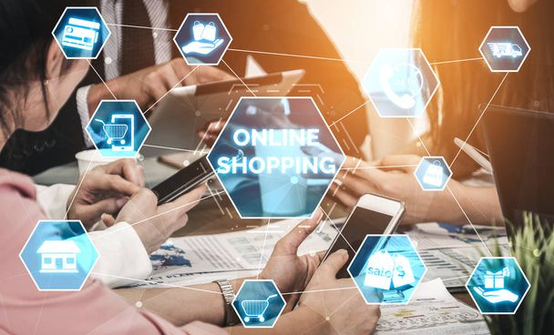 Alışveriş online ve Internet para technolog - Fotoğraf, Görsel