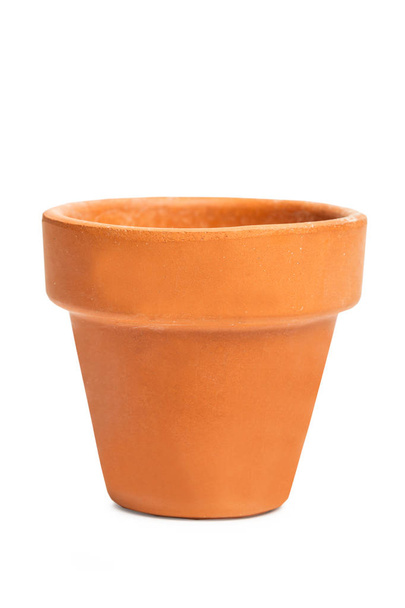 Empty flower pot on a white background - Photo, Image