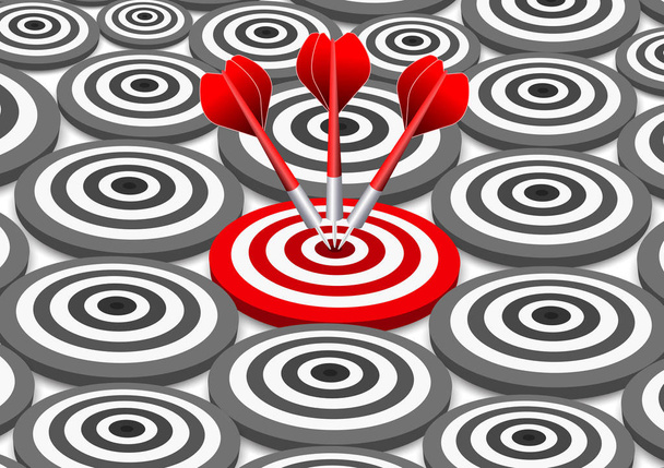 Darts target. Success Business Concept. Creative idea - Vector, Image
