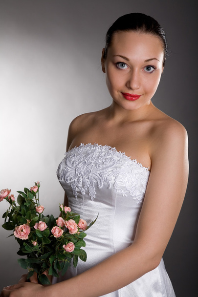 Bride with rose - Foto, Imagen